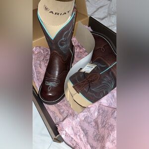 Ariat Brown and Blue Combat & Moto Boots